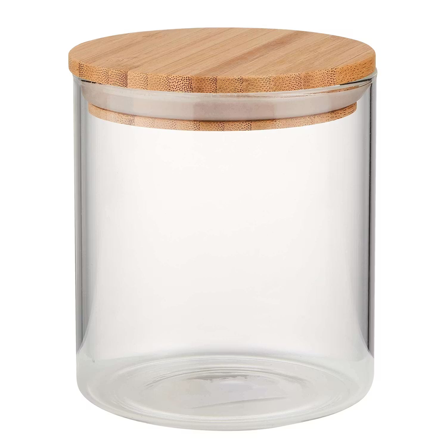 WOODLOCK Vorratsglas 4er-Set - Borosilikatglas / Bambus - Transparent - Höhe: 13 cm