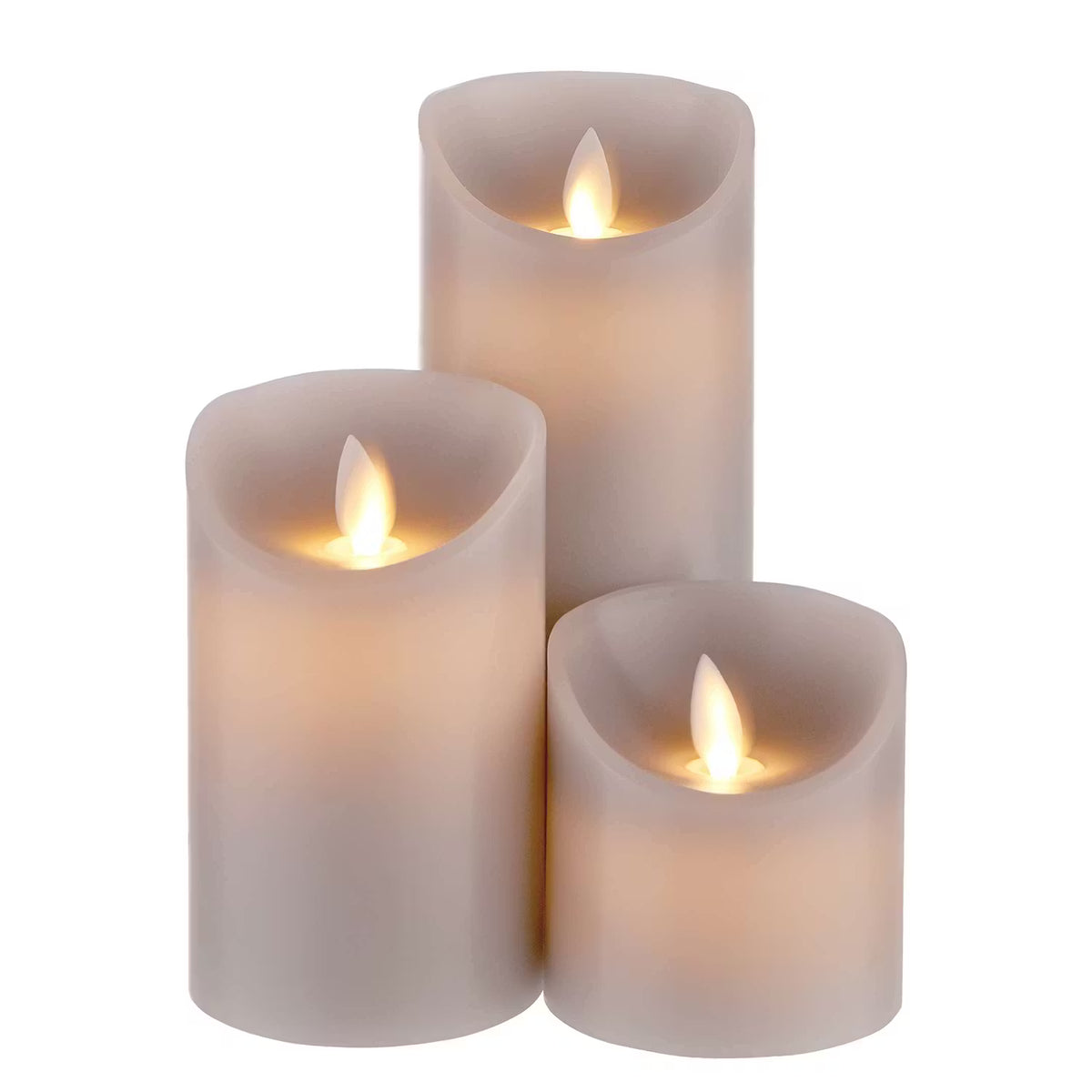 🕯️ GLOWING FLAME LED Kerzen-Set 3-tlg. – BUTLERS