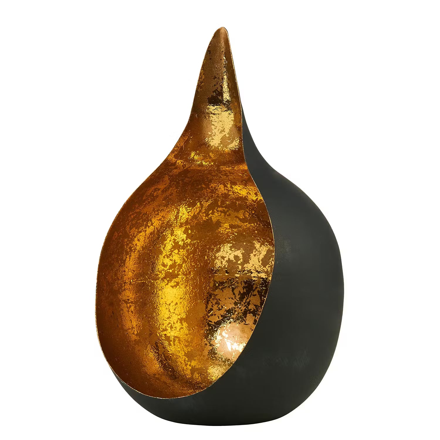DELIGHT Teelichthalter - Eisen - Schwarz - Höhe: 18 cm