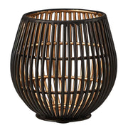 YOKO Teelichthalter  - Eisen - Schwarz - Höhe: 9 cm