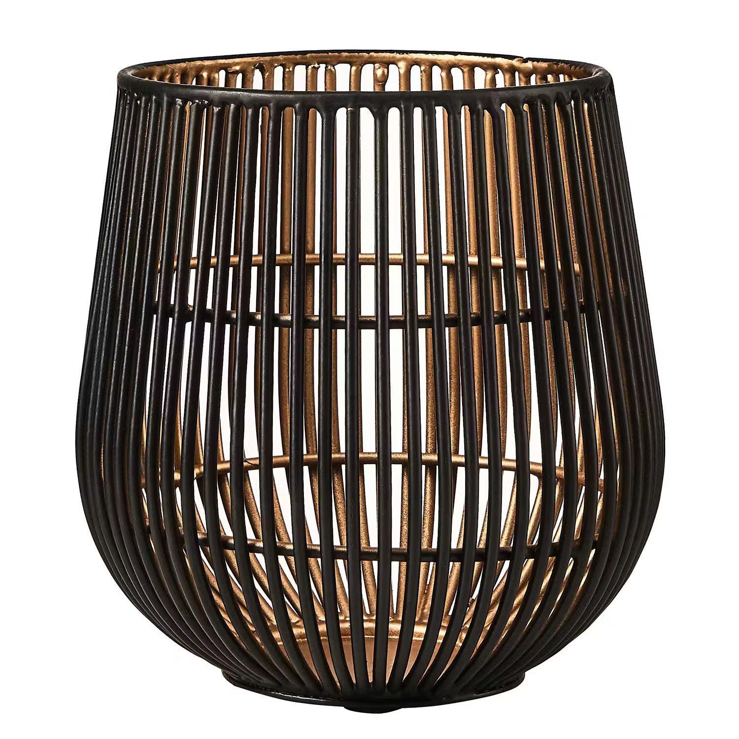 YOKO Teelichthalter  - Eisen - Schwarz - Höhe: 14 cm