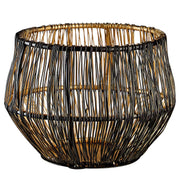 YOKO Teelichthalter - Eisen - Schwarz - Höhe: 10 cm