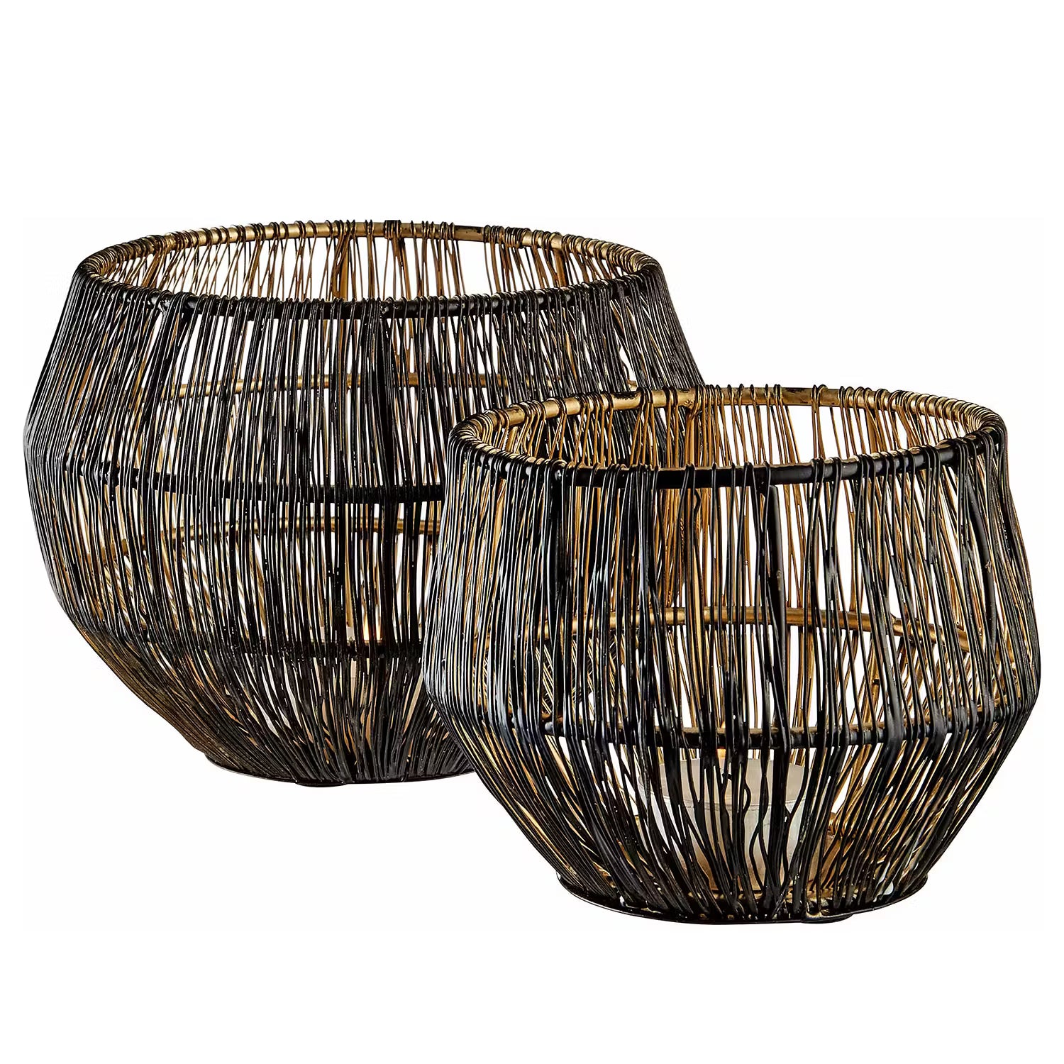 YOKO Teelichthalter - Eisen - Schwarz - Höhe: 10 cm