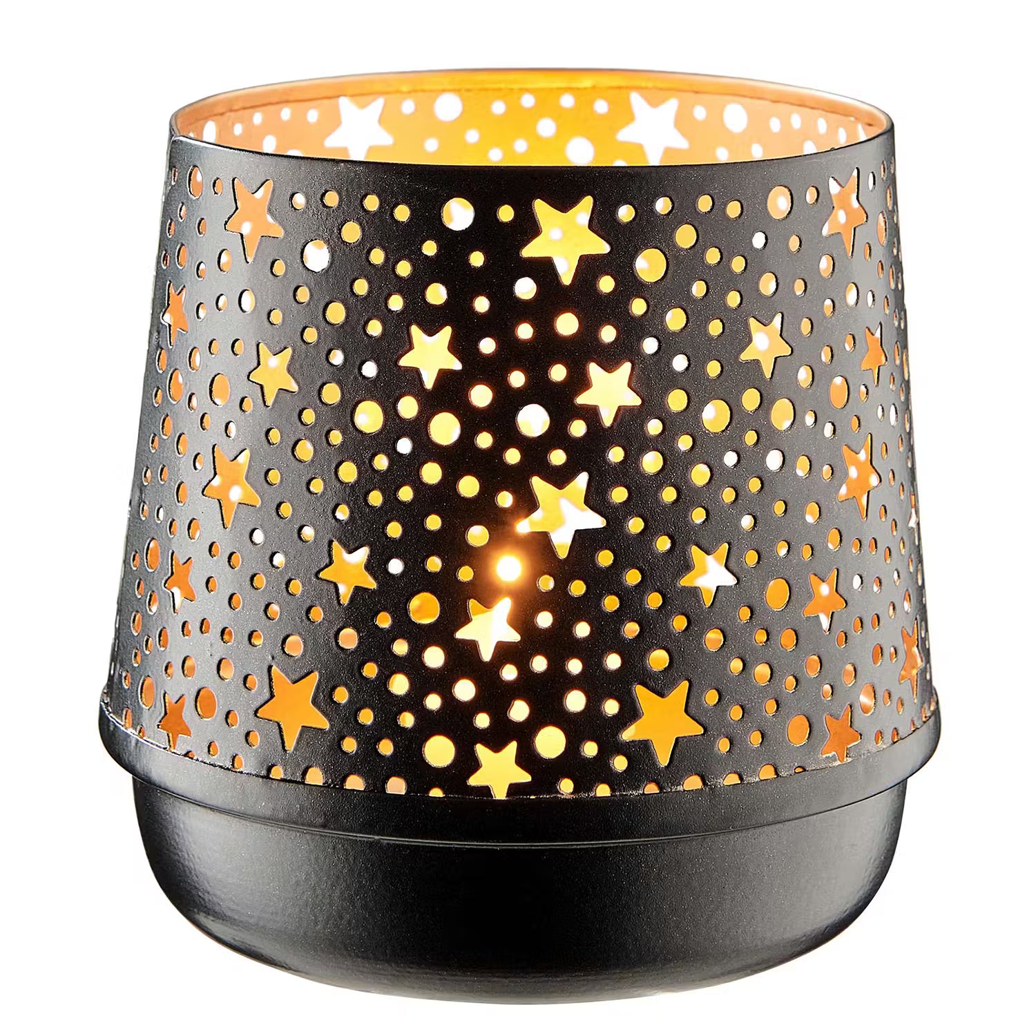 LUMINOUS Windlicht Sterne - Eisen - Schwarz