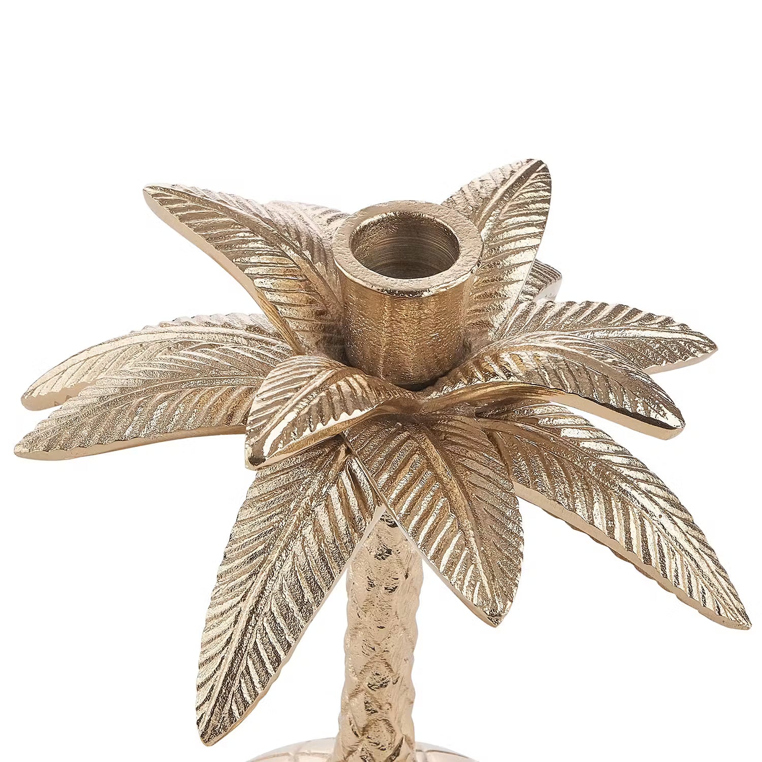 GOLDEN NATURE Kerzenhalter - Aluminium - Gold - Höhe: 23 cm