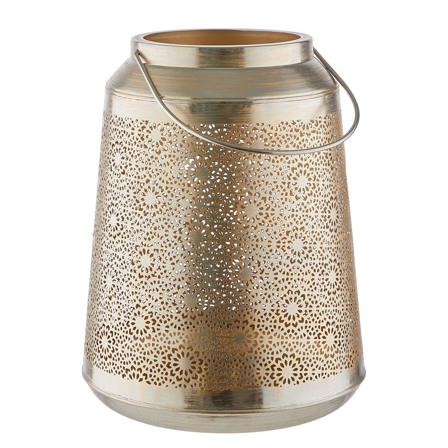 BLOOMY NIGHTS Laterne - Aluminium - Gold - Höhe: 31 cm