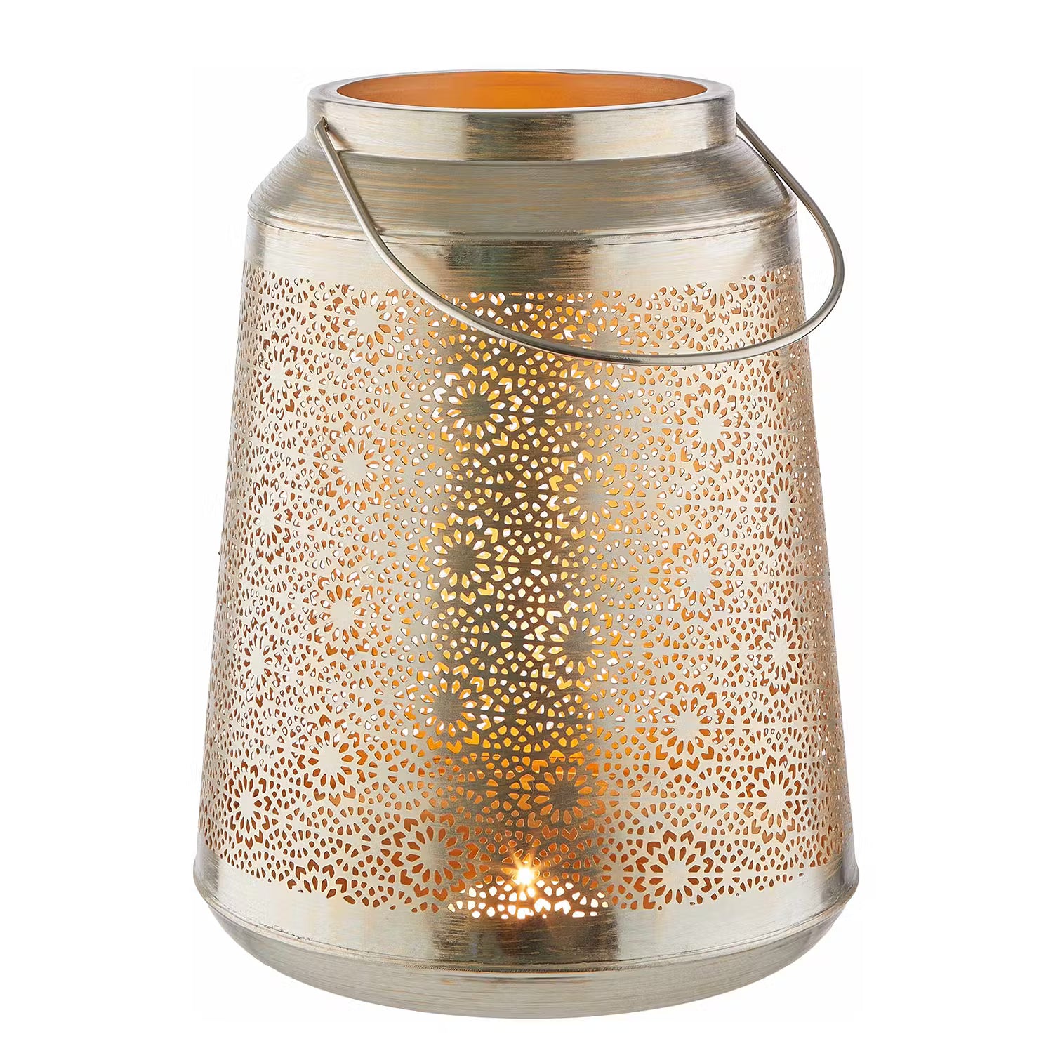 BLOOMY NIGHTS Laterne - Aluminium - Gold - Höhe: 31 cm