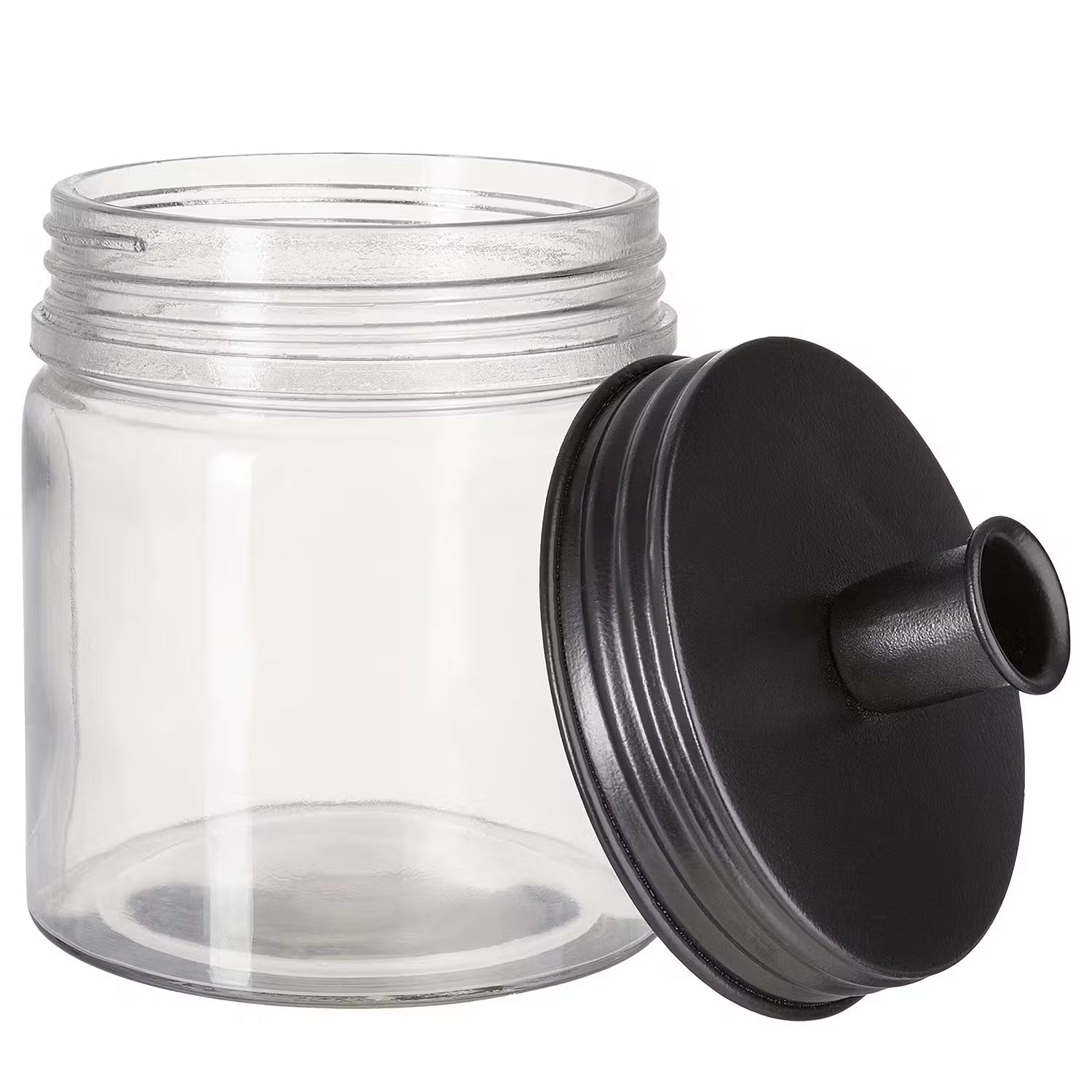 LITTLE LIGHT Kerzenhalter 8-tlg. - Glas / Eisen / Paraffin - Schwarz