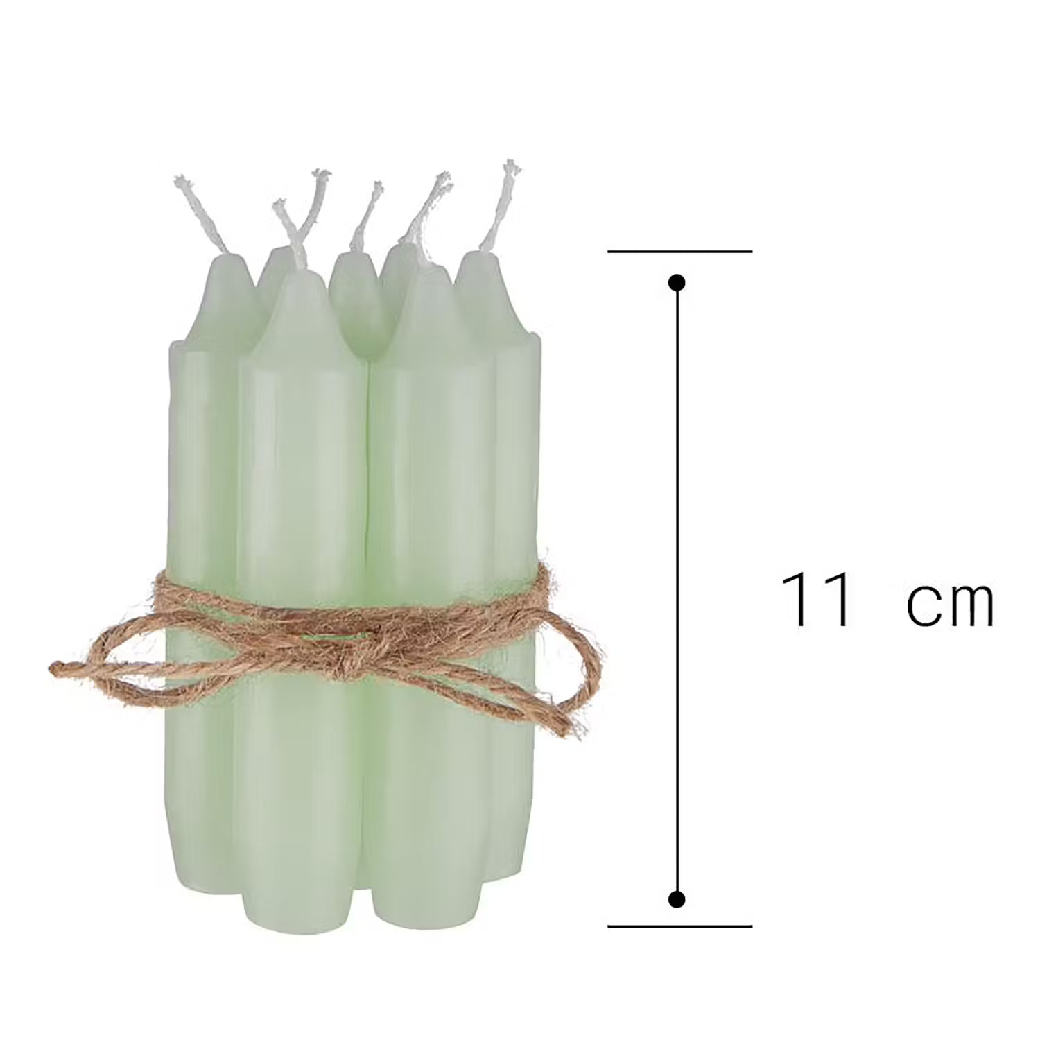 LITTLE LIGHT Kerzenhalter 8-tlg. - Glas / Eisen / Paraffin - Schwarz