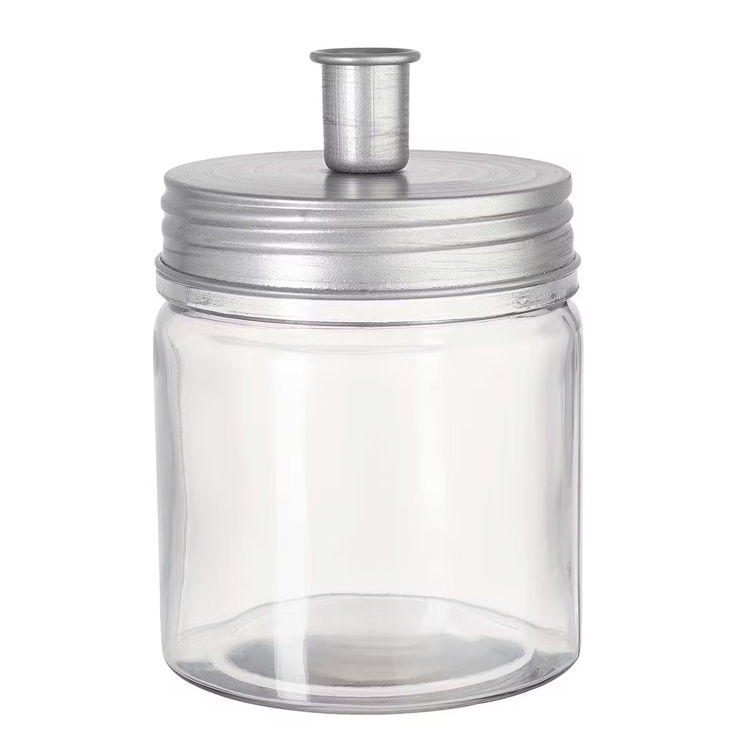 LITTLE LIGHT Kerzenhalter 8-tlg. - Glas / Eisen / Paraffin - Silber