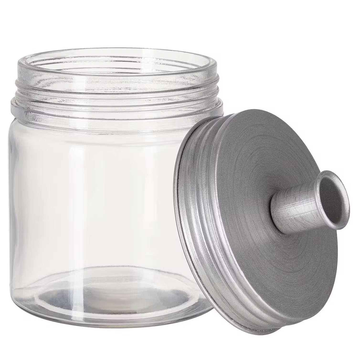 LITTLE LIGHT Kerzenhalter 8-tlg. - Glas / Eisen / Paraffin - Silber
