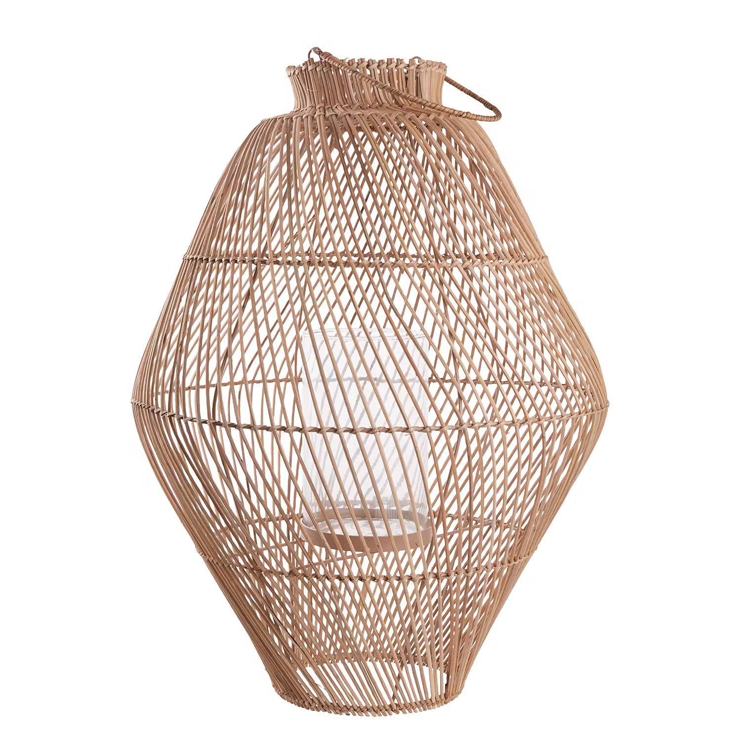BALI NIGHTS Laterne - Rattan - Natur - Höhe: 61 cm