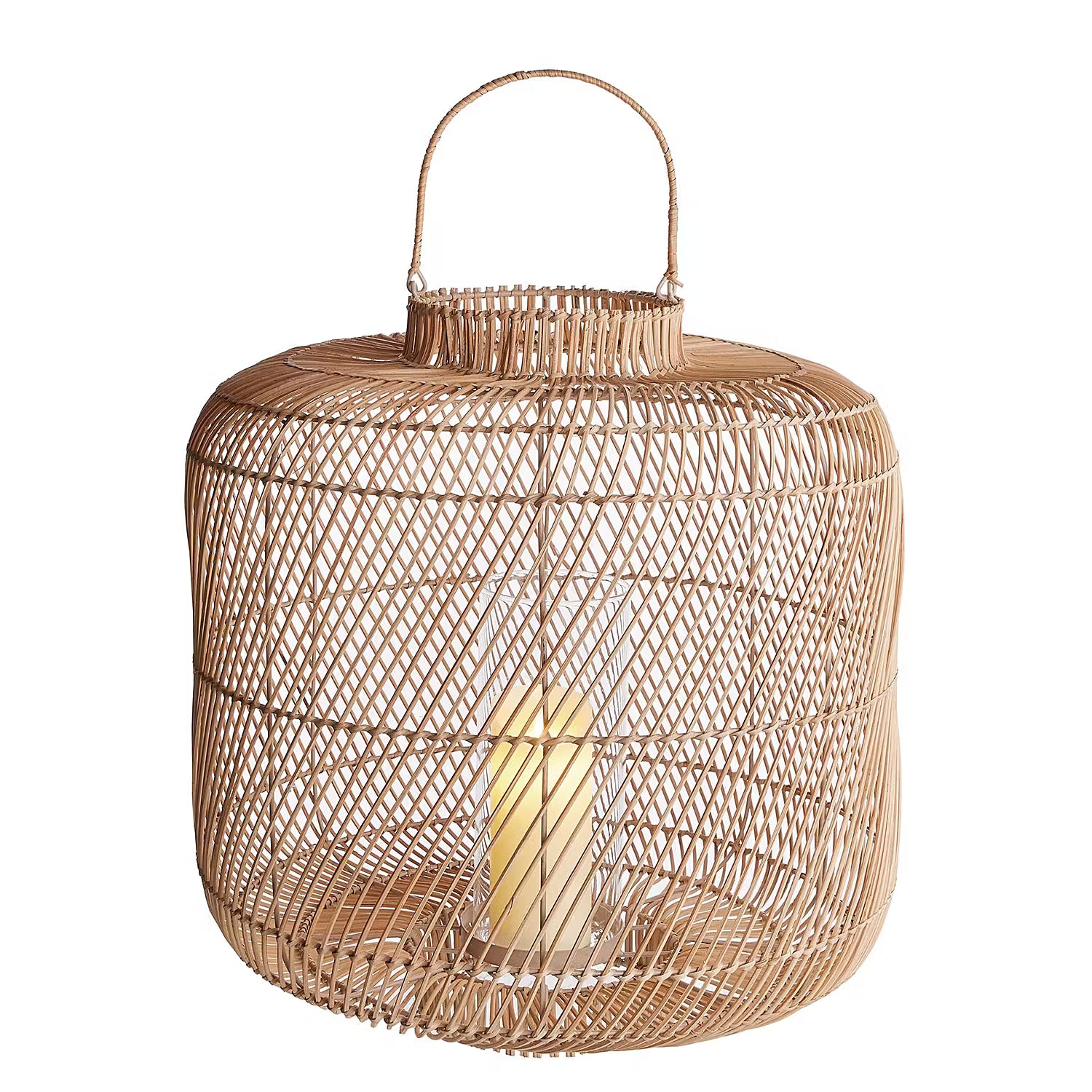 BALI NIGHTS Laterne - Rattan - Natur - Höhe: 53 cm