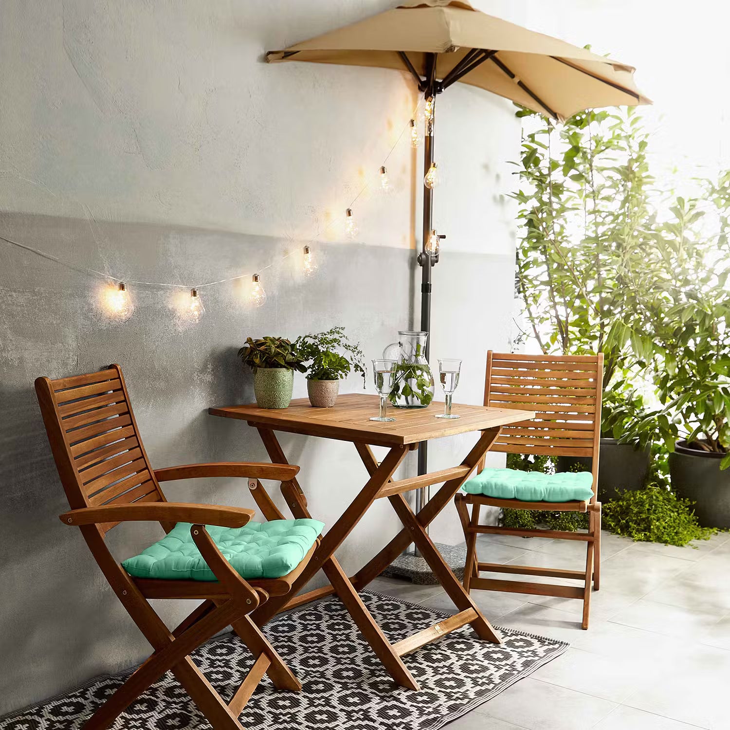 SIESTA Sonnenschirm halbrund - Aluminium / Polyester - Beige - Beige