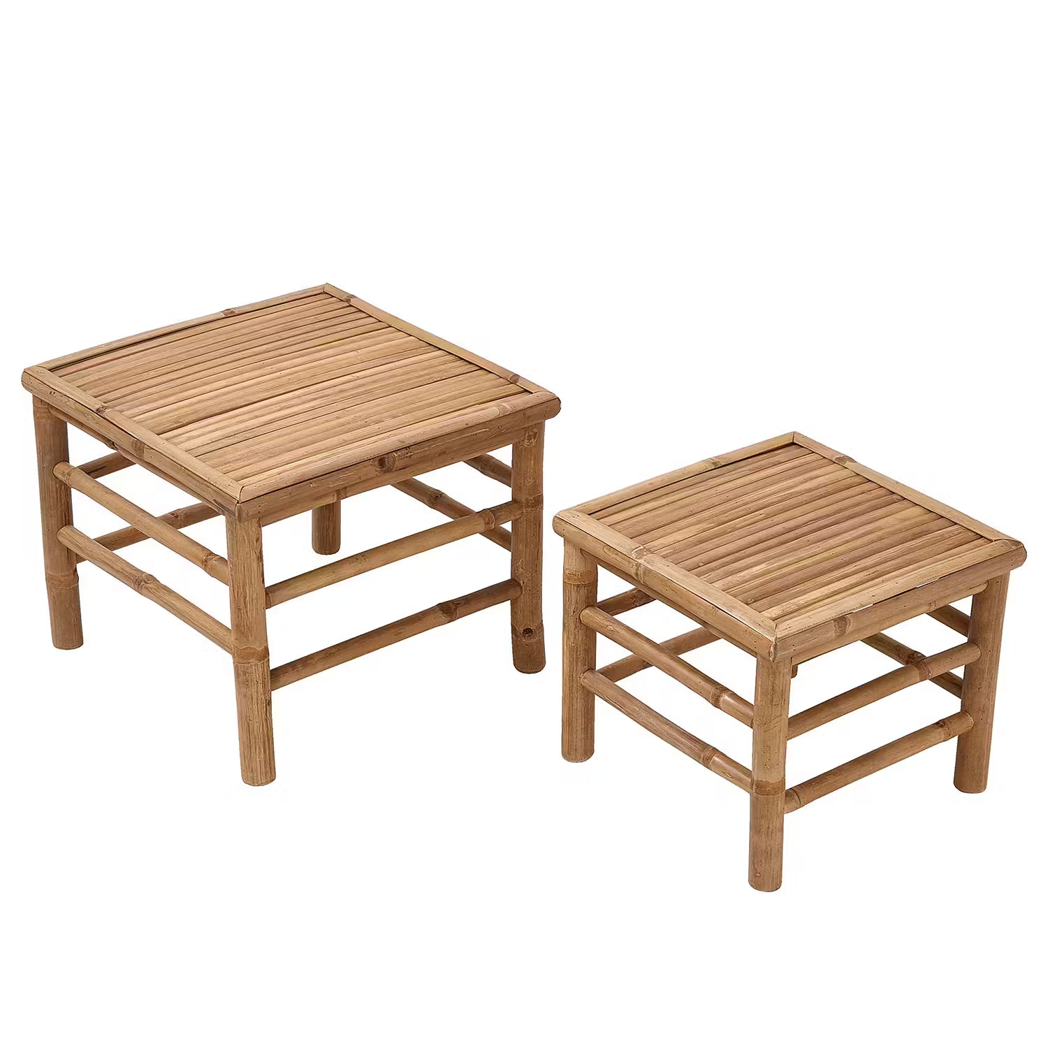 SAFARI Hocker - Bambus teilmassiv - Braun