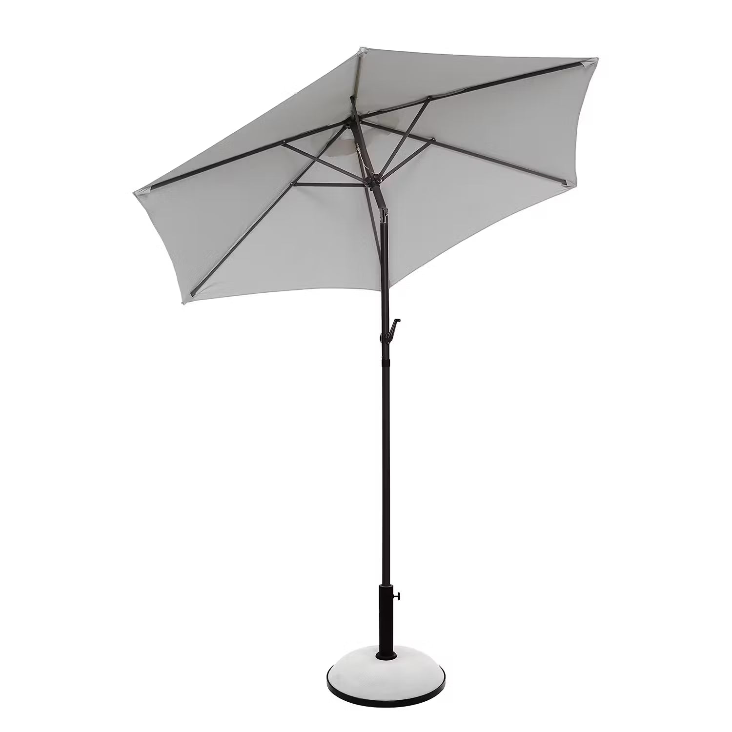 SIESTA Sonnenschirm rund - Aluminium / Polyester - Grau - Hellgrau - Durchmesser: 180 cm
