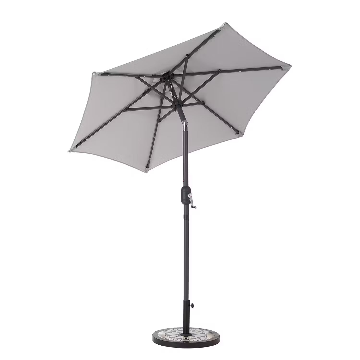 SUN & STARS Sonnenschirm - Polyester / Aluminium - Grau