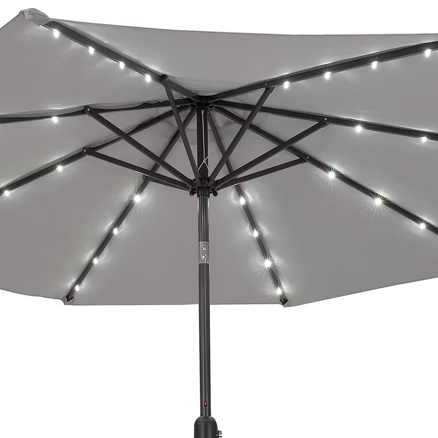 SUN & STARS Sonnenschirm - Polyester / Aluminium - Grau