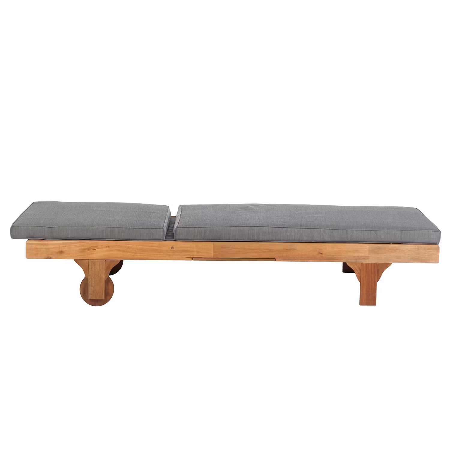 SOMERSET Gartenliege - Akazie massiv / Polyester - Braun