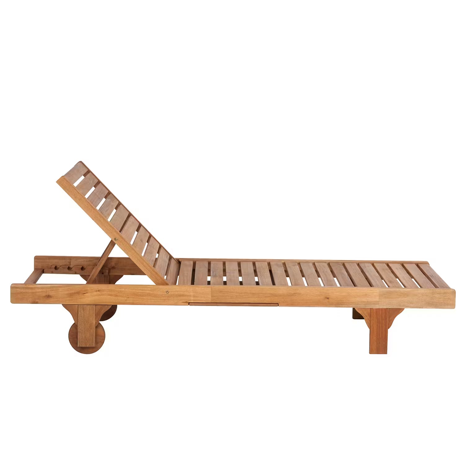 SOMERSET Gartenliege - Akazie massiv / Polyester - Braun