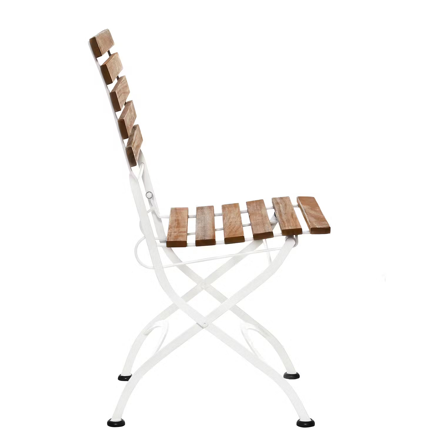PARKLIFE Gartenessgruppe 3-tlg. - Akazie teilmassiv / Eisen - Weiß