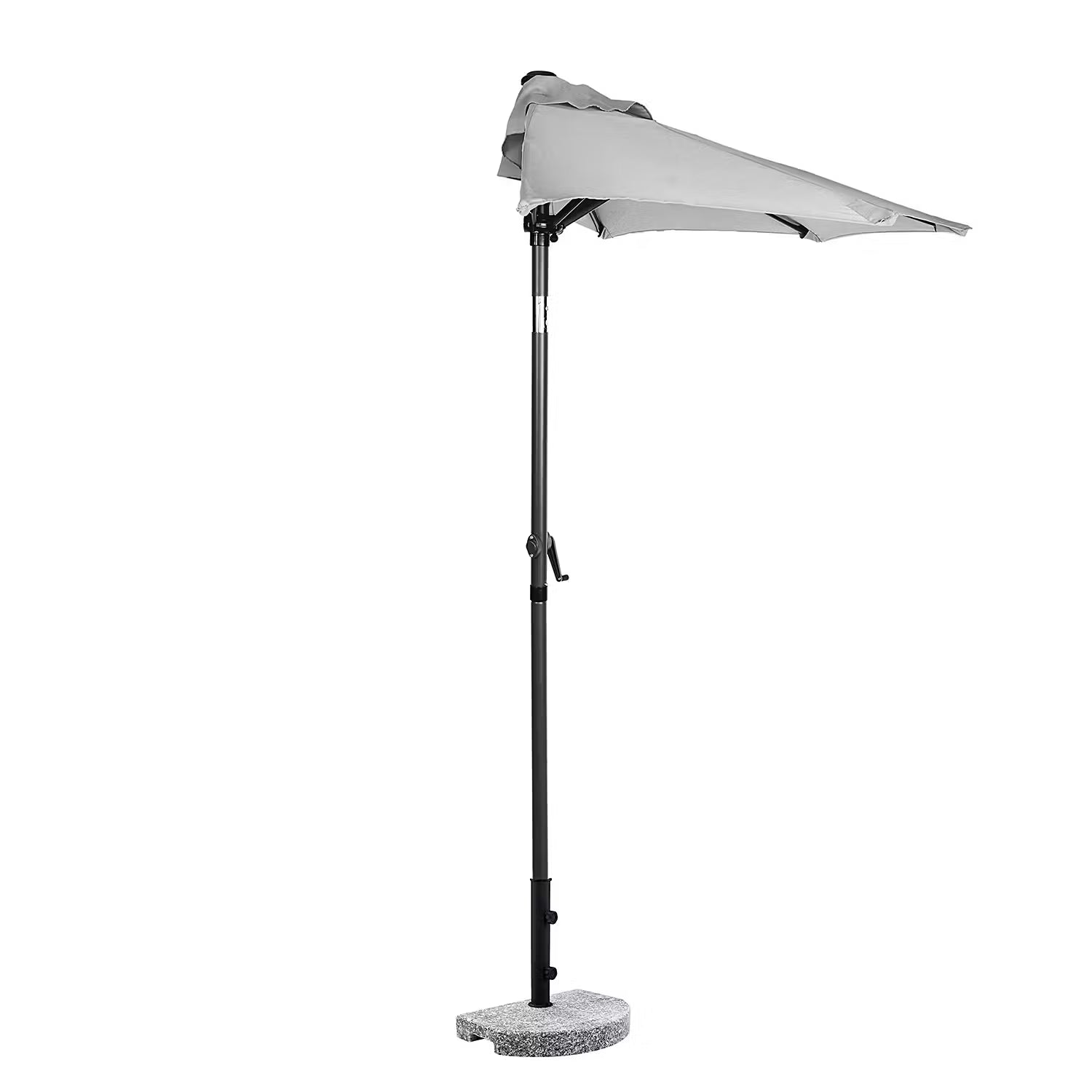 SIESTA Sonnenschirm halbrund - Aluminium / Polyester - Grau