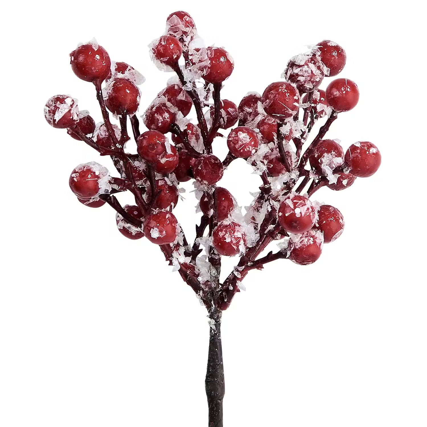 FLORISTA Beerenzweig 6er-Set - Eisen / Polyester PVC - Rot