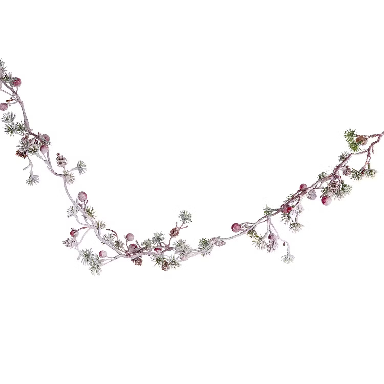 FLORISTA Beerengirlande - Eisen / Polyester PVC - Rosa