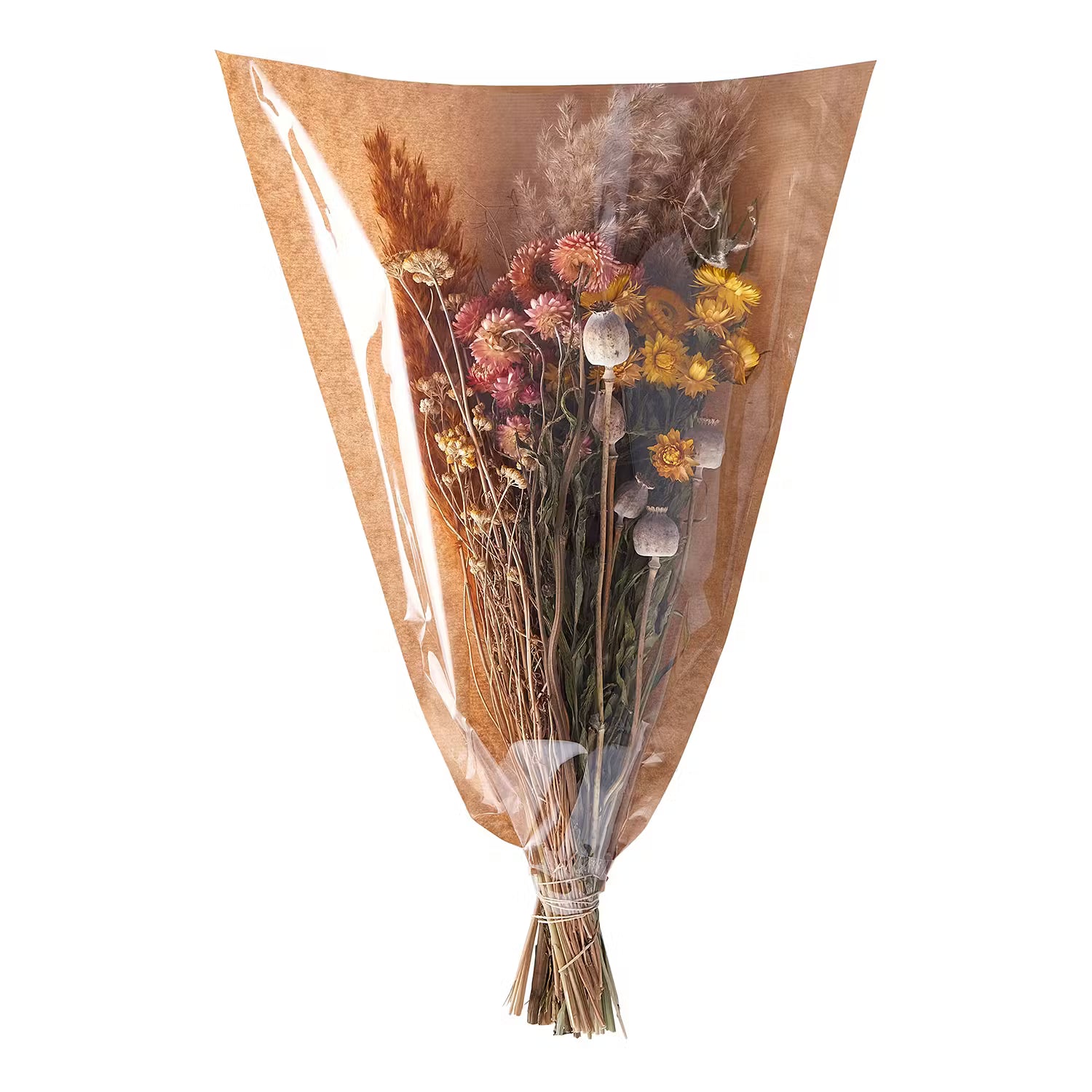 Trockenblumen Blumenstrauß FLOWER MARKET - Pflanzenblatt - Mehrfarbig