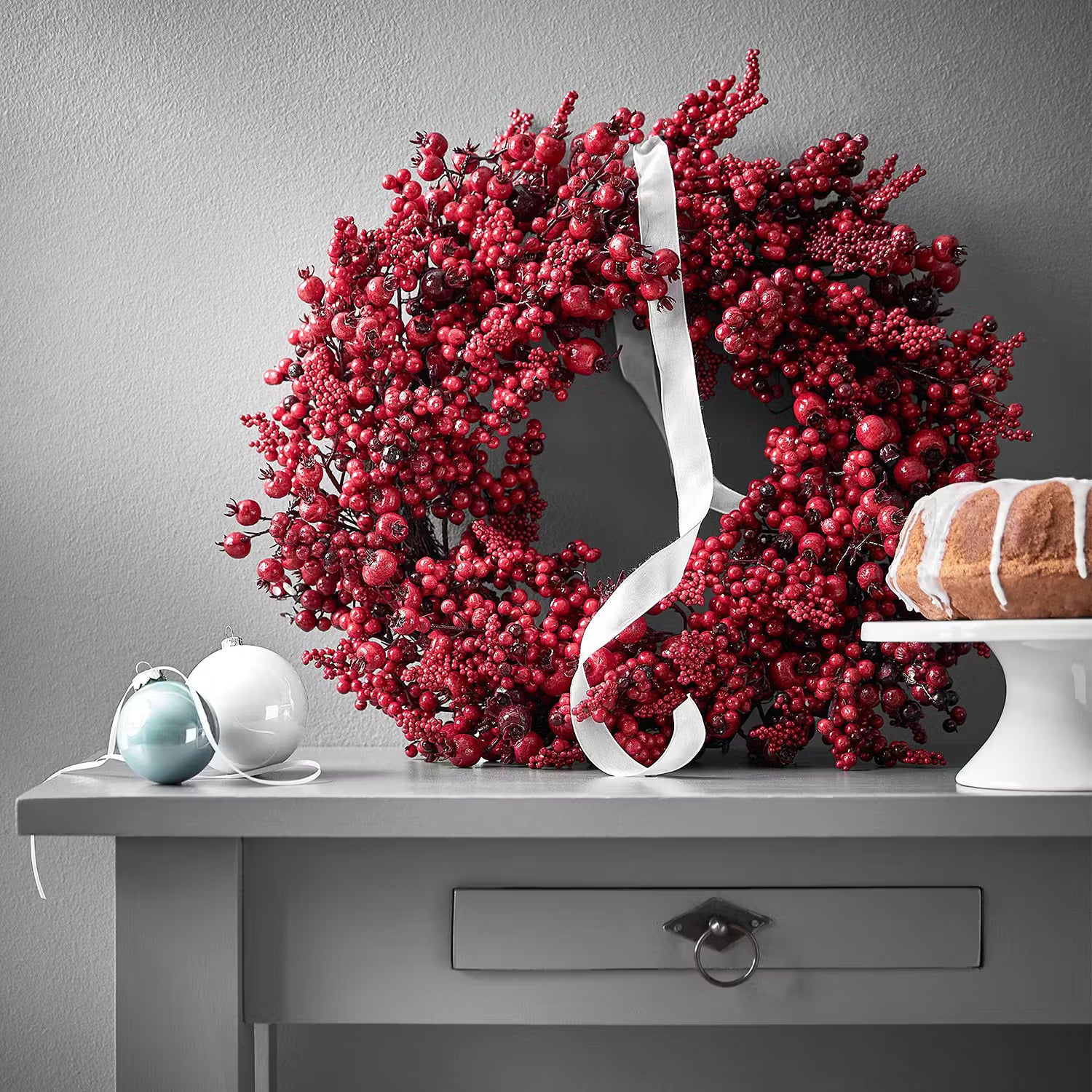 FLORISTA Beerenkranz Mixed Berries - Eisen / Polyester PVC - Rot