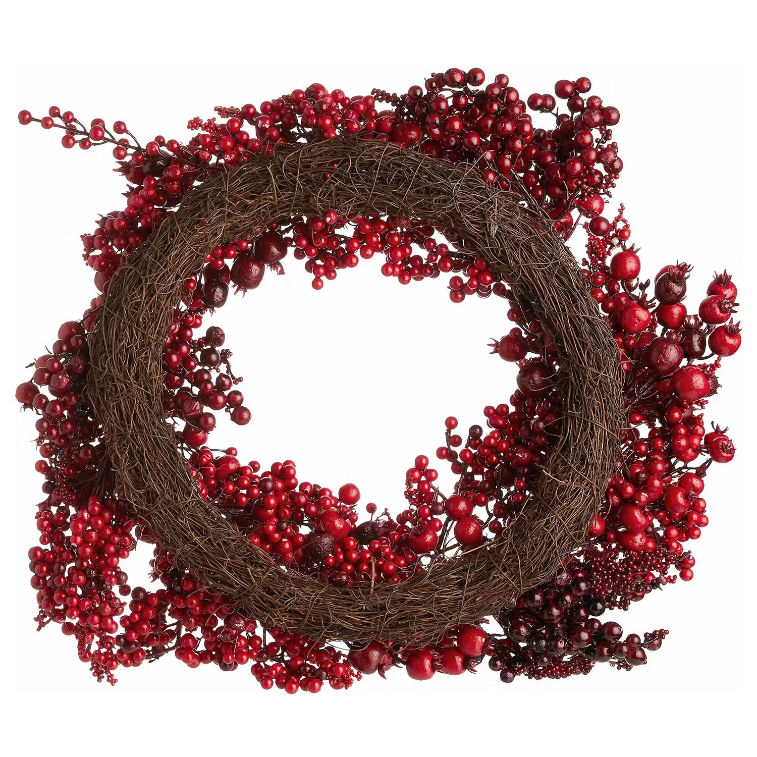 FLORISTA Beerenkranz Mixed Berries - Eisen / Polyester PVC - Rot