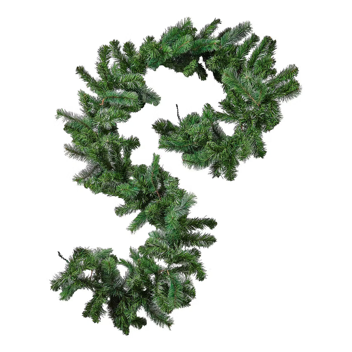 FLORISTA Tannengirlande - PVC / Metall / Pappe - Dunkelgrün