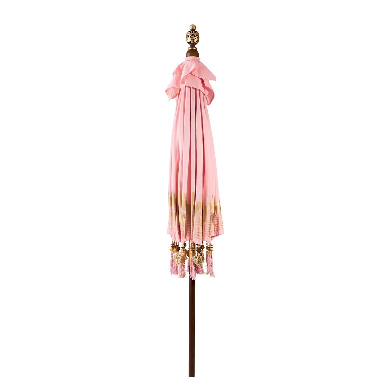 ORIENTAL LOUNGE Sonnenschirm - Baumwollstoff / Fruchtholz - Pink