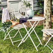 TERRACE HILL Gartenessgruppe 3-tlg. - Eisen - Creme