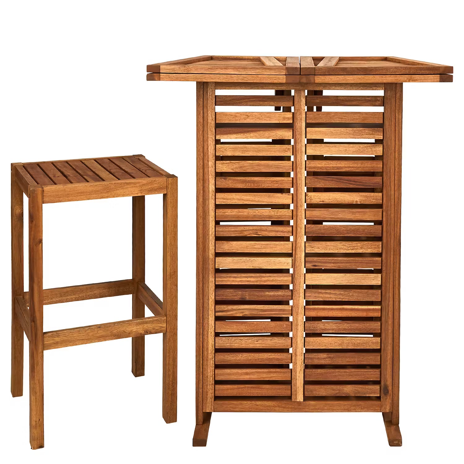 TURNTABLE Gartenbar - Akazienholz - Natur