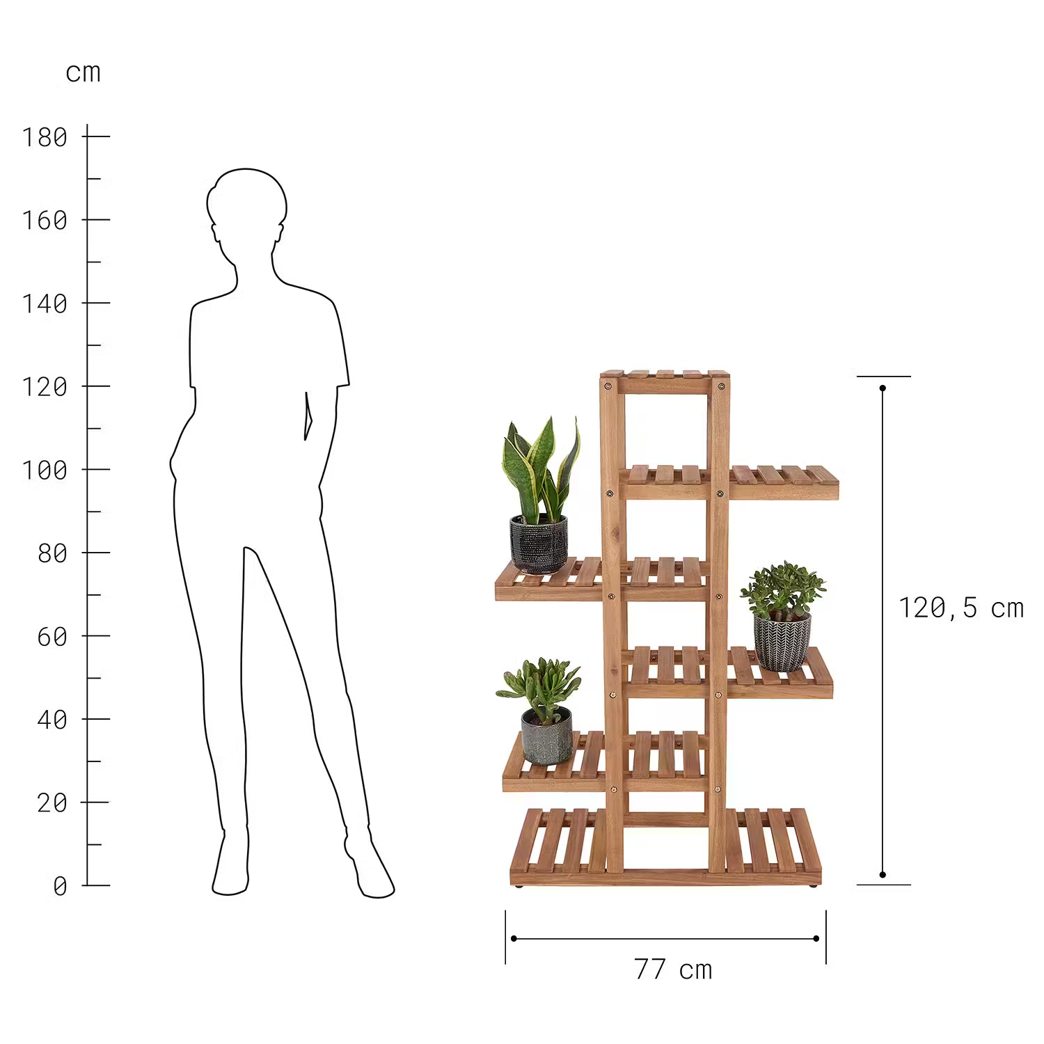 NEW GARDENING Pflanzenleiter - Akazienholz - Natur