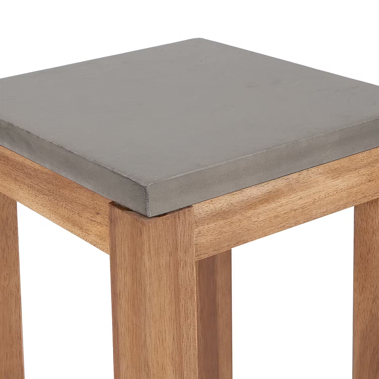 CONCRETE Pflanzenhocker - Akazie teilmassiv / Beton - Natur / Grau