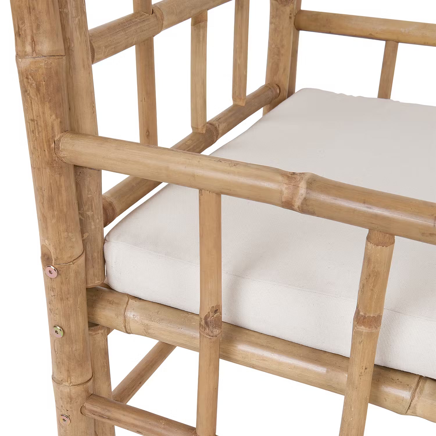 LOMBOK Loungesessel - Bambus teilmassiv / Baumwolle - Natur