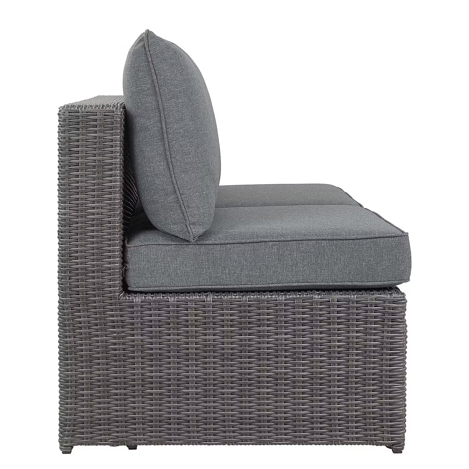 BLOCK PARTY Loungesofa - Aluminium / Polyester - Dunkelgrau