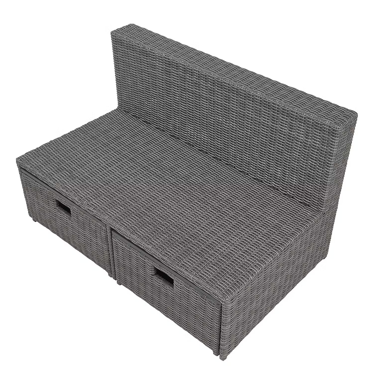 BLOCK PARTY Loungesofa - Aluminium / Polyester - Dunkelgrau