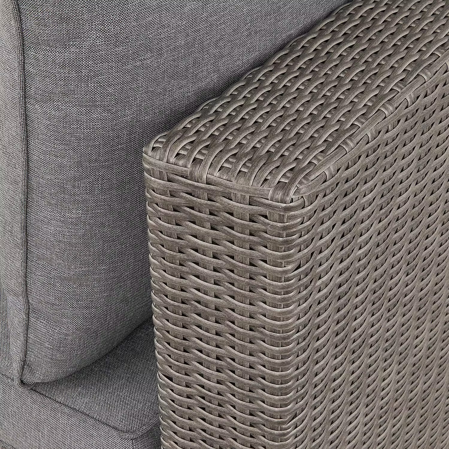 BLOCK PARTY Loungesofa - Aluminium / Polyester - Dunkelgrau