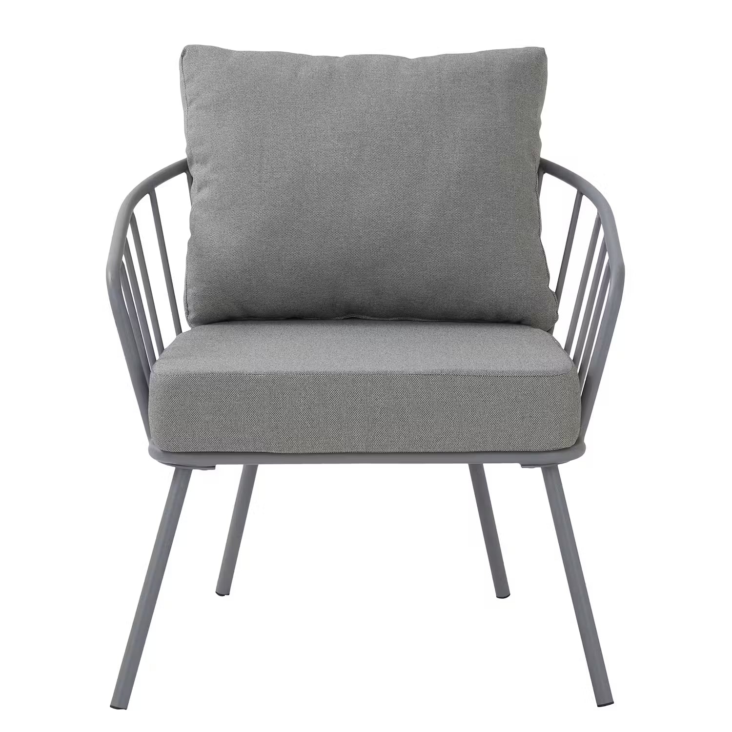 JUNTO Gartengruppe 4-tlg. - Stahl / Polyester - Grau