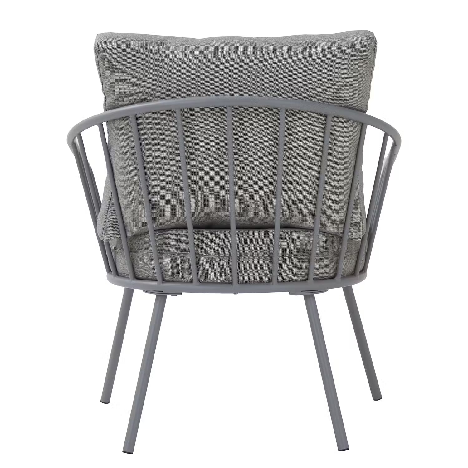 JUNTO Gartengruppe 4-tlg. - Stahl / Polyester - Grau
