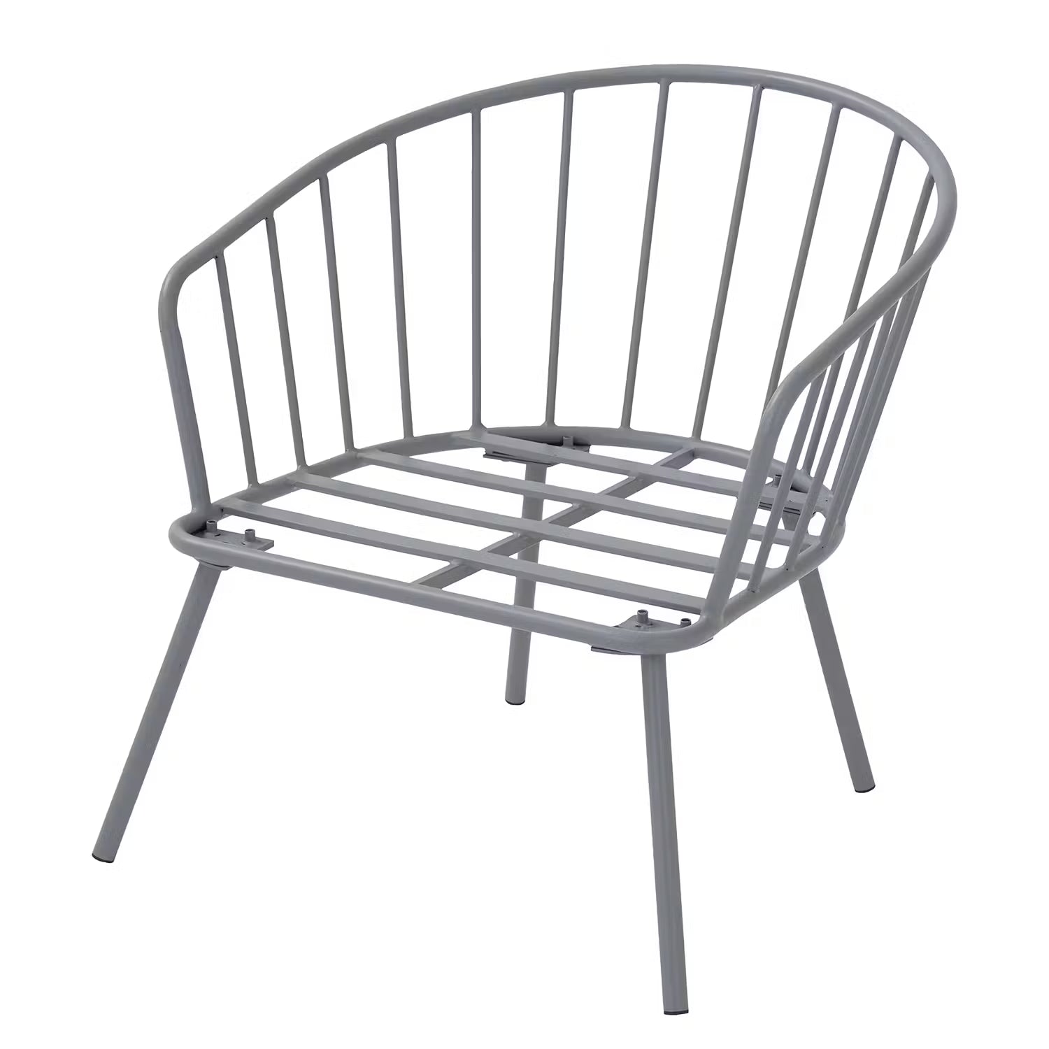 JUNTO Gartengruppe 4-tlg. - Stahl / Polyester - Grau