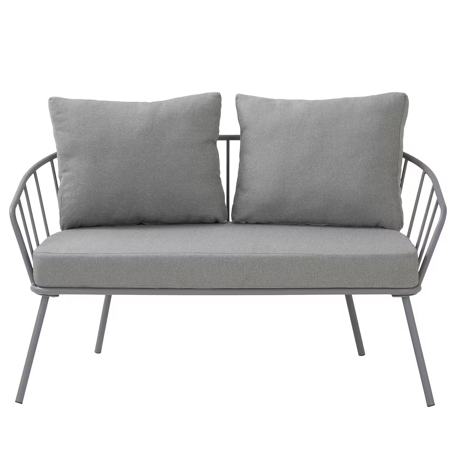 JUNTO Gartengruppe 4-tlg. - Stahl / Polyester - Grau