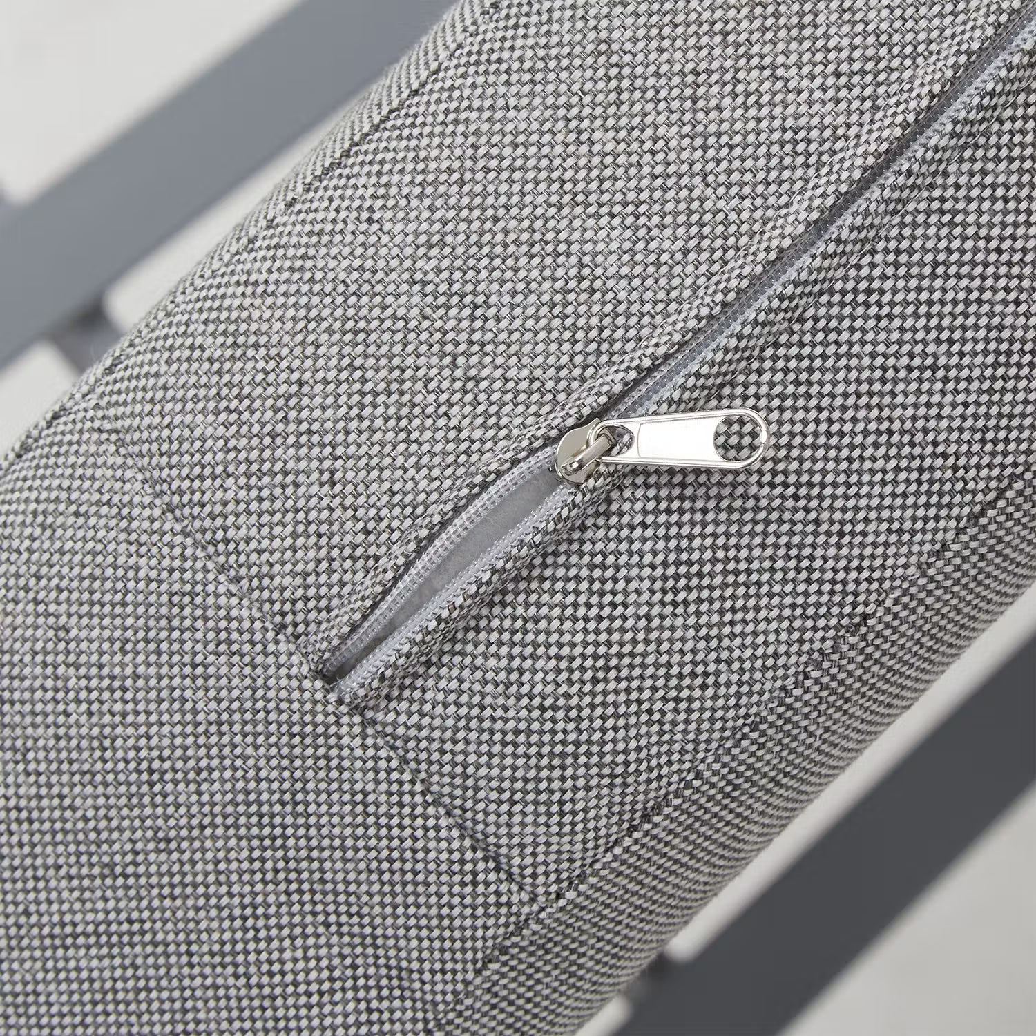 JUNTO Gartengruppe 4-tlg. - Stahl / Polyester - Grau