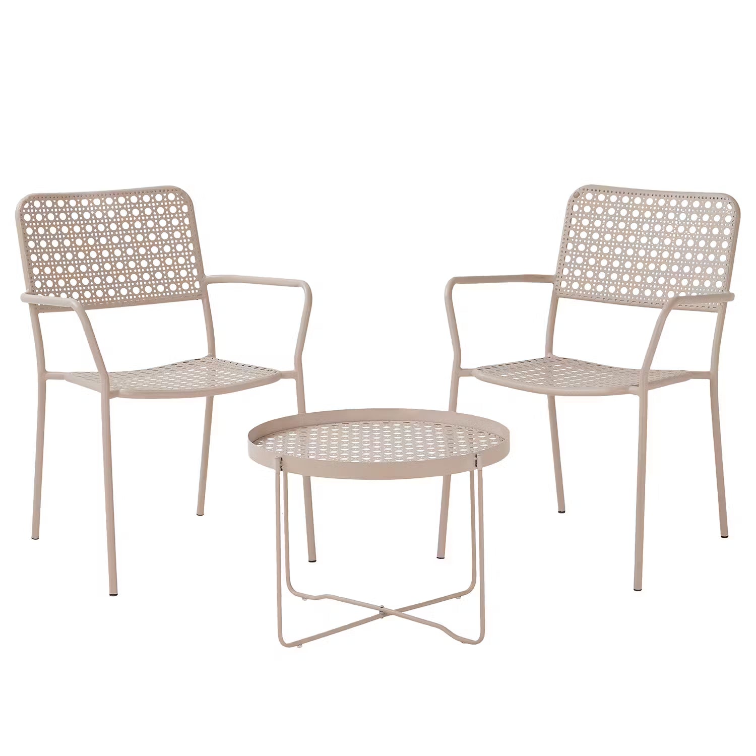 VIENNA CALLING Gartentisch - Stahl - Beige