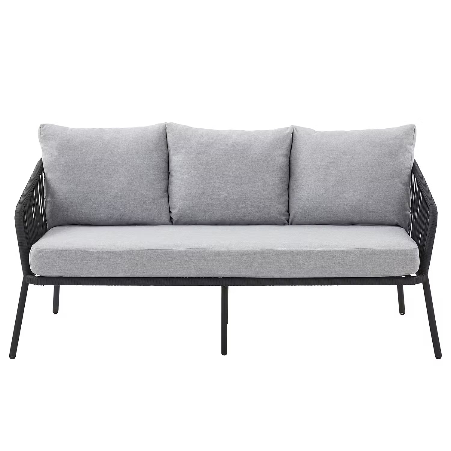 SLING TIME Loungeset 4-tlg. - Aluminium / Polyester - Anthrazit / Hellgrau