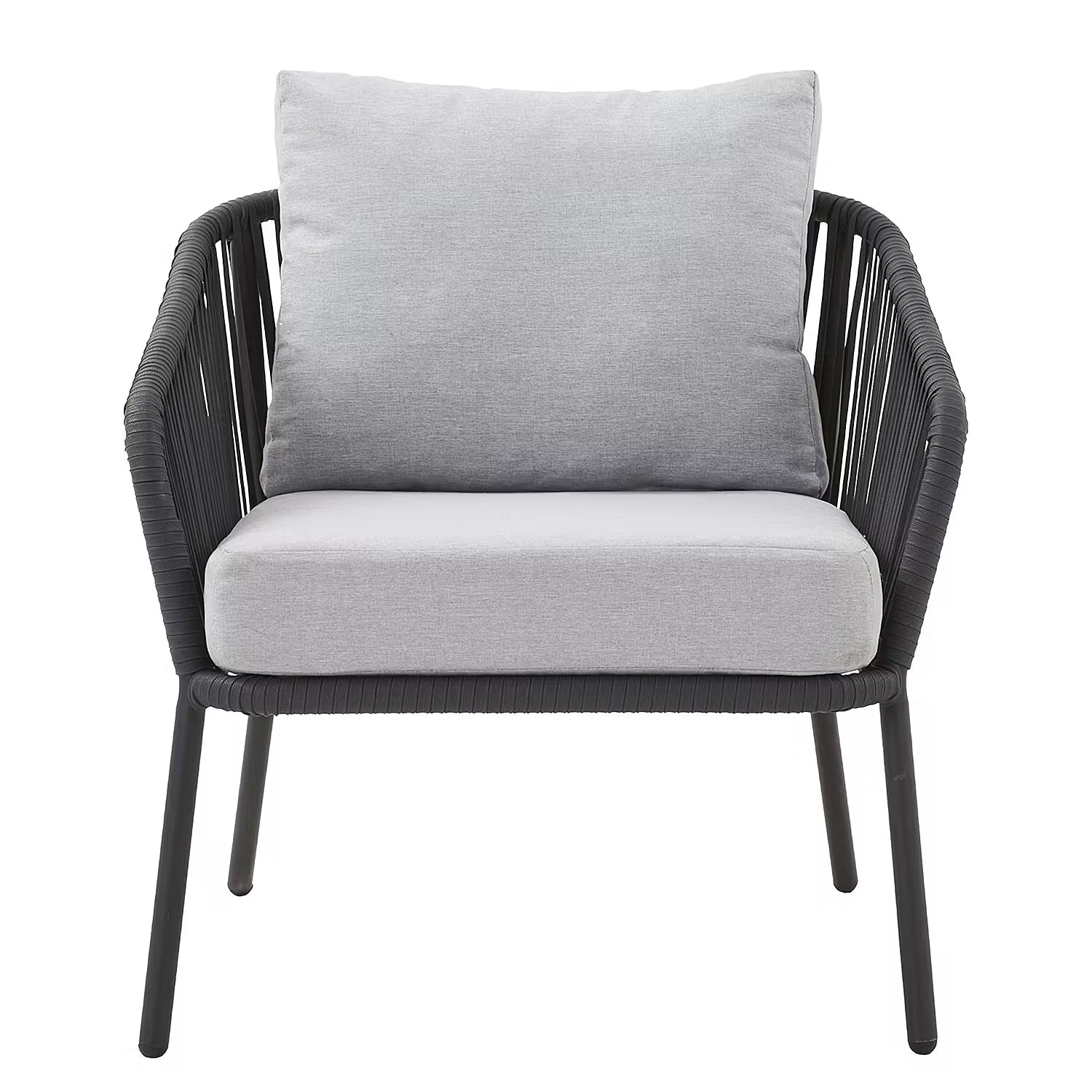 SLING TIME Loungeset 4-tlg. - Aluminium / Polyester - Anthrazit / Hellgrau