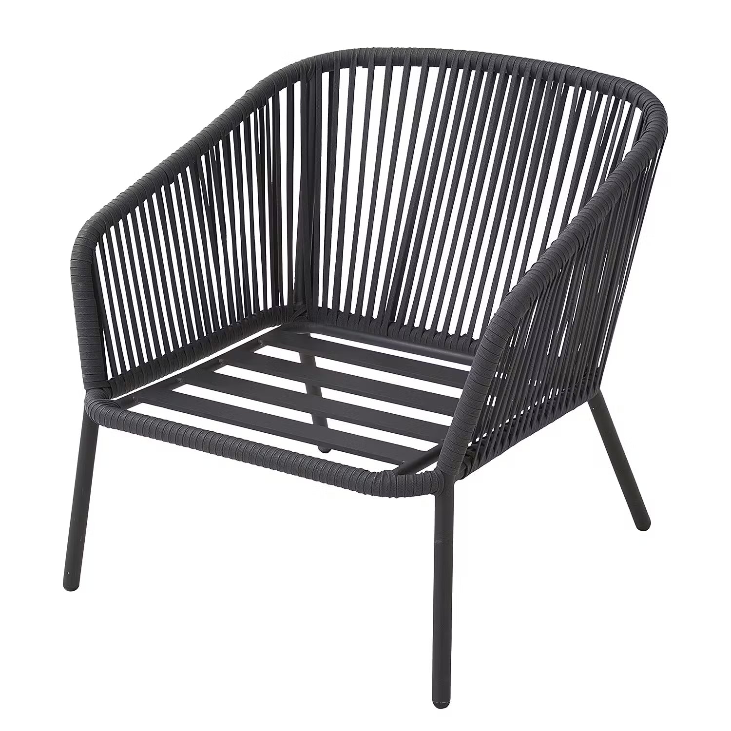 SLING TIME Loungeset 4-tlg. - Aluminium / Polyester - Anthrazit / Hellgrau